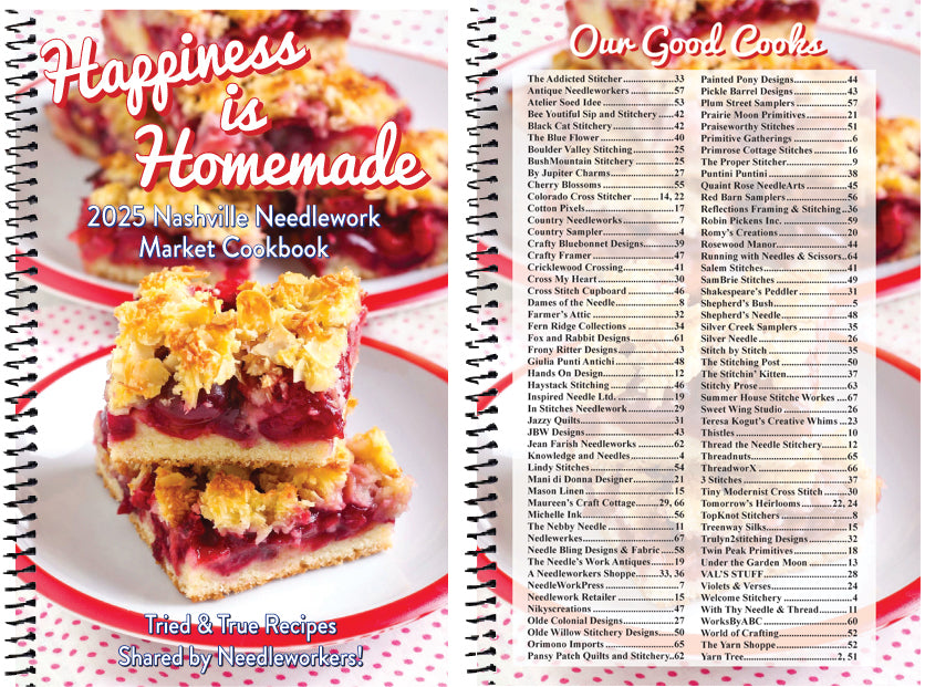 Happiness is Homemade-2025 Nashville Needlework Market Cookbook