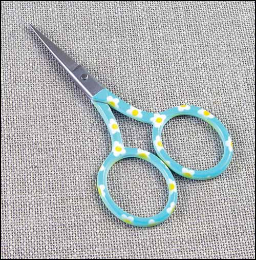 Embroidery Scissors - Blue and Yellow Floral