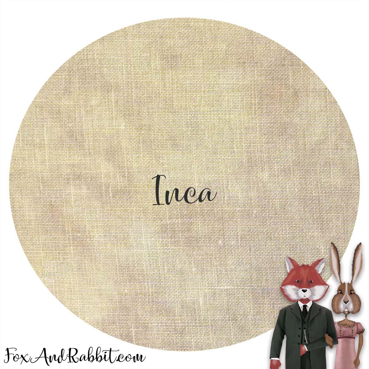 Inca - 40 Hand Dyed Linen - Fox and Rabbit Designs