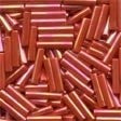 82050 Red Rainbow Medium Bugle Beads
