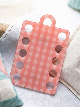 Pink Gingham Floss Organizer
