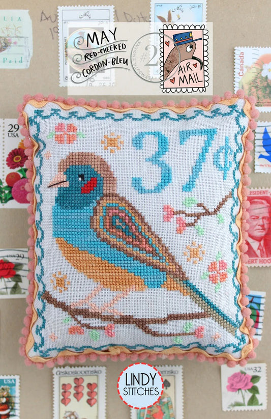 Air Mail May - Red-Cheeked Cordon Bleu