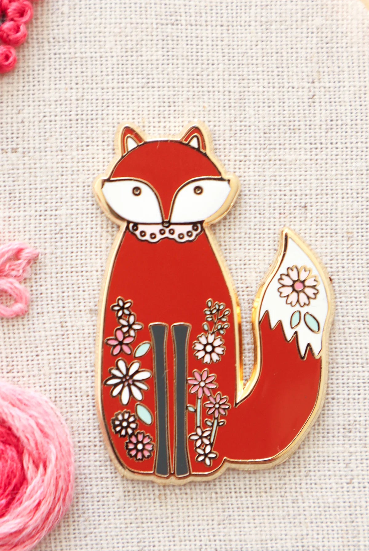 Floral Fox Magnetic Needleminder