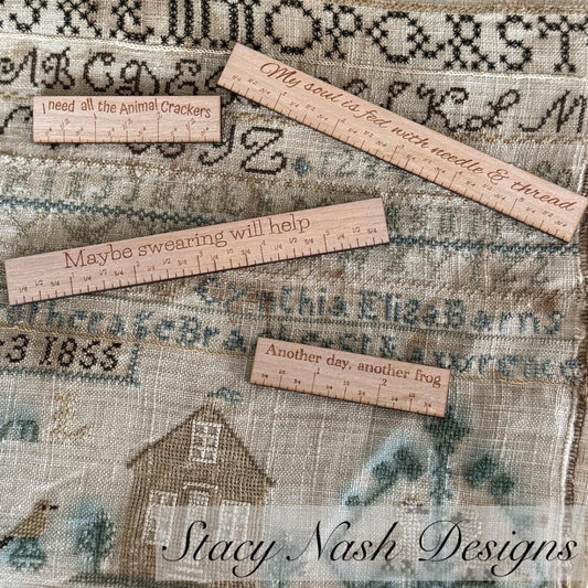6" Wooden Ruler - Maybe Swearing Will Help