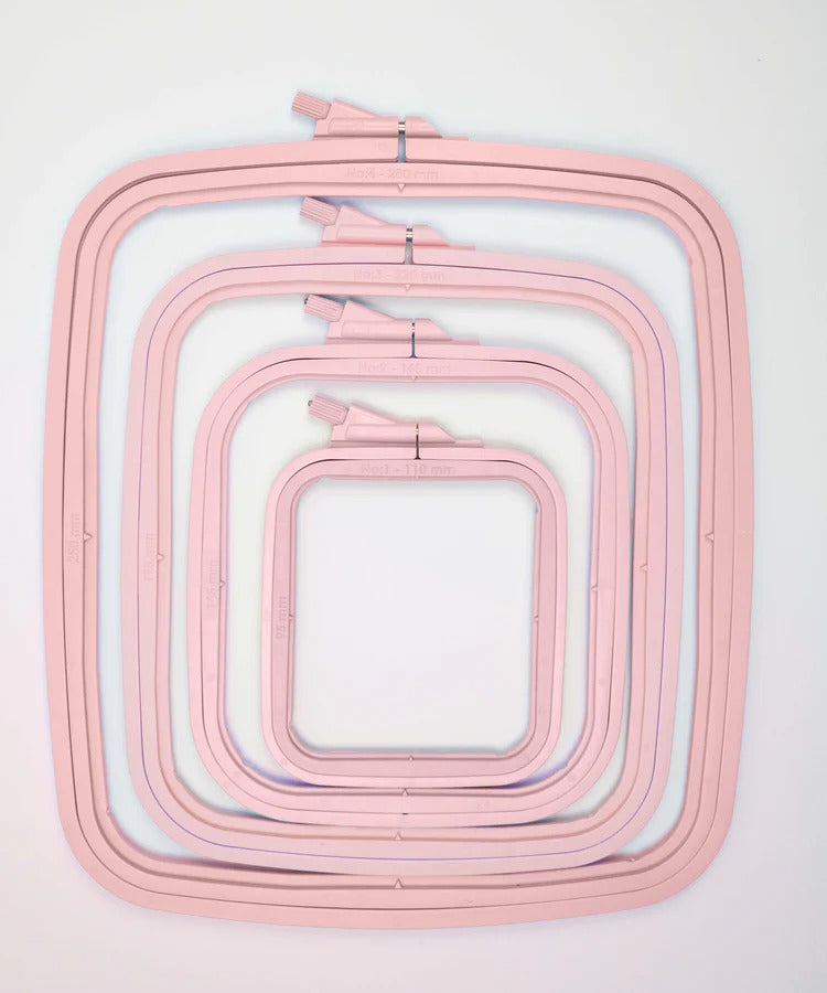Nurge Square Plastic Hoop - Size 1: Pink 95mm x 110mm (3.75" x 4.3")