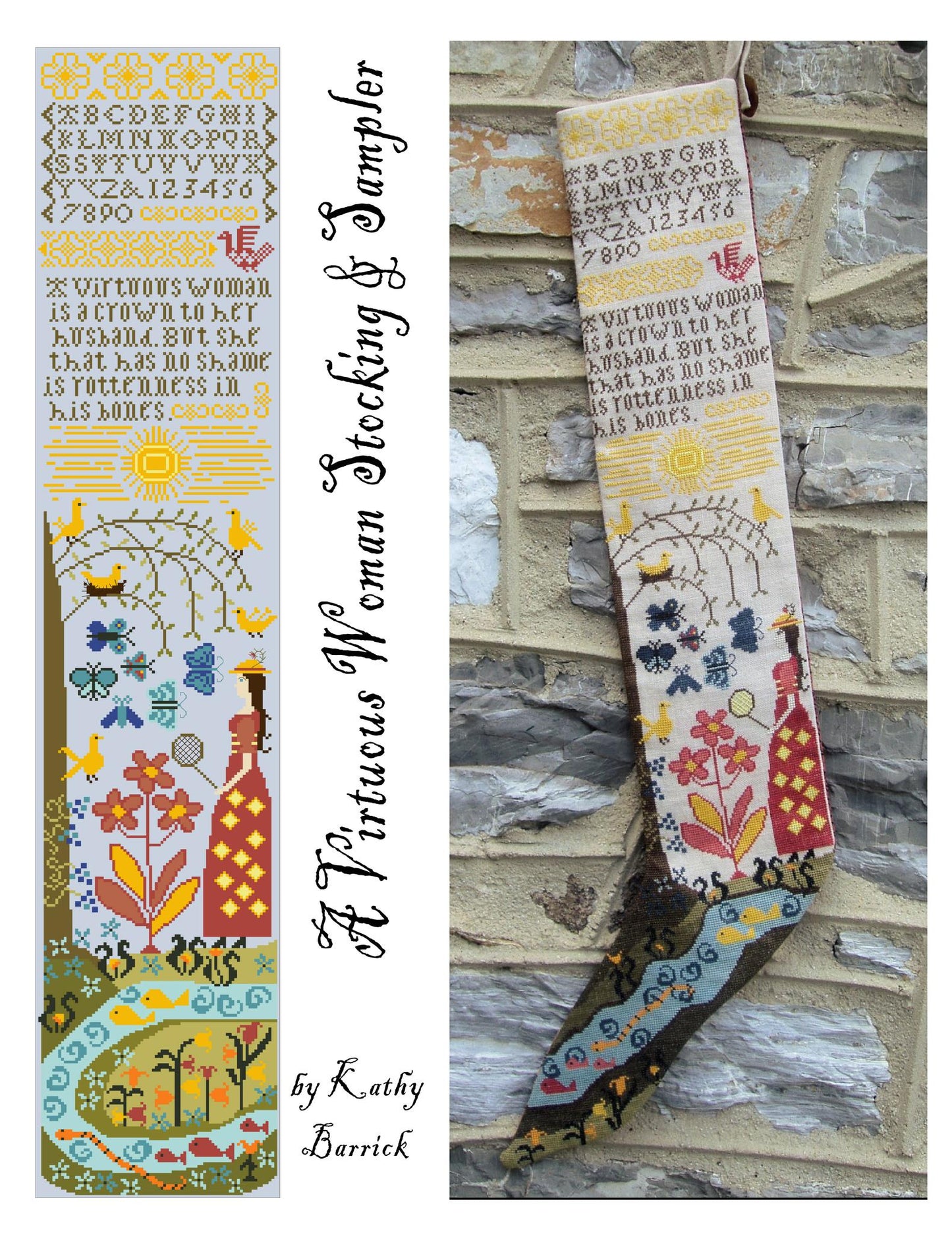 A Virtuous Woman Stocking & Sampler