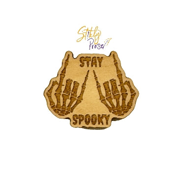 Wooden Stay Spooky Needleminder