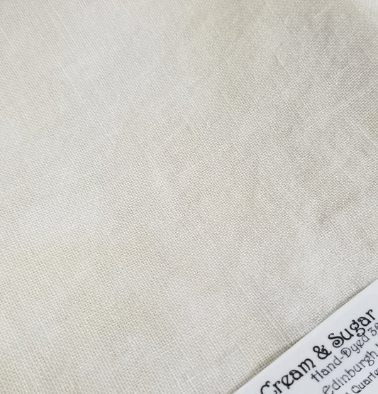 Cream & Sugar - 32 Hand Dyed Linen - Fiber on a Whim