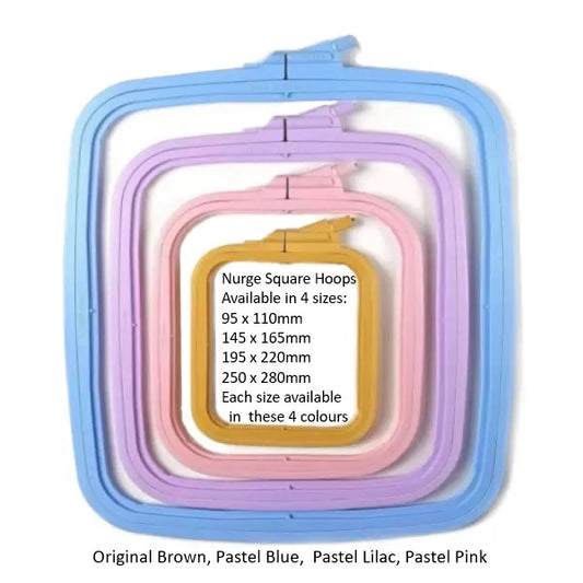Nurge Square Plastic Hoop - Size 1: 95mm x 110mm (3.75" x 4.3") Lilac