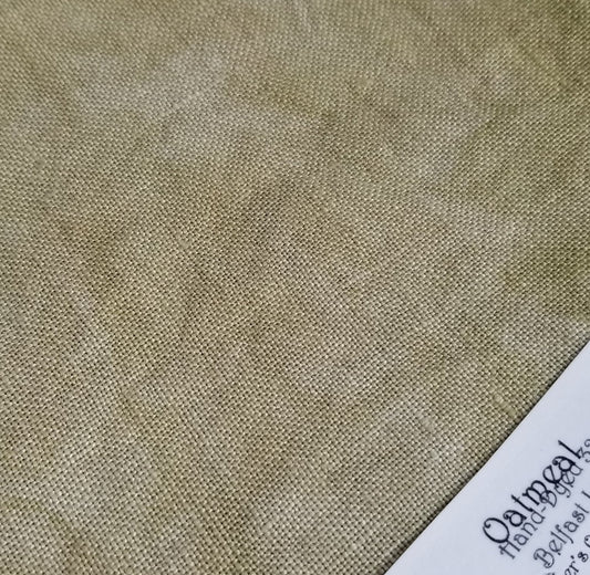 Oatmeal - 36 Hand Dyed Linen - Fiber on a Whim