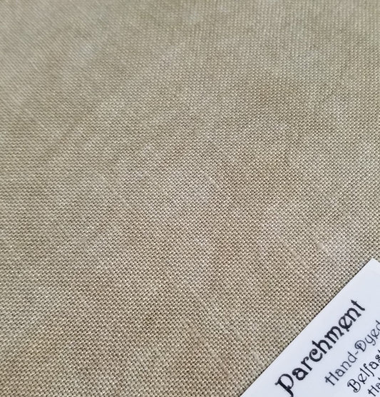 Parchment - 40 Hand Dyed Linen - Fiber on a Whim