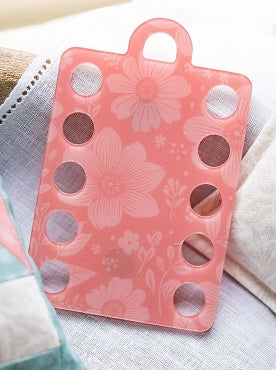 Pink Floral Floss Organizer