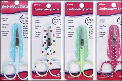 Embroidery Scissors-Polka Dot with Sheath - Pink