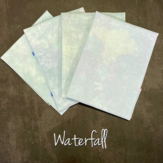 Waterfall - 14 Hand Dyed Aida - Forbidden Fiber Co