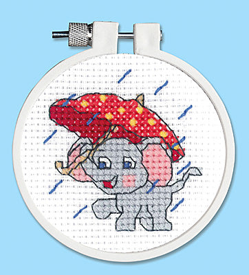 Rainy Day Elephant Kids Stitch Kit