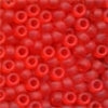 16617 Frosted Red Red Size 6 Glass Beads