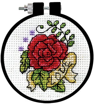 Rose Tattoo Cross Stitch Mini