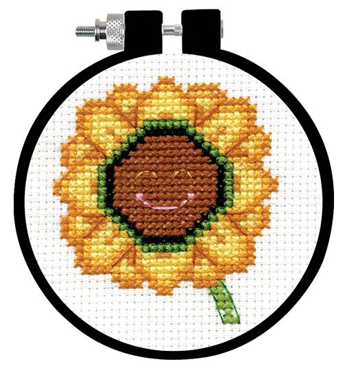 Happy Sunflower Cross Stitch Mini