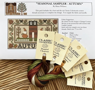 Seasonal Sampler - Autumn: Chart and Thread Pack