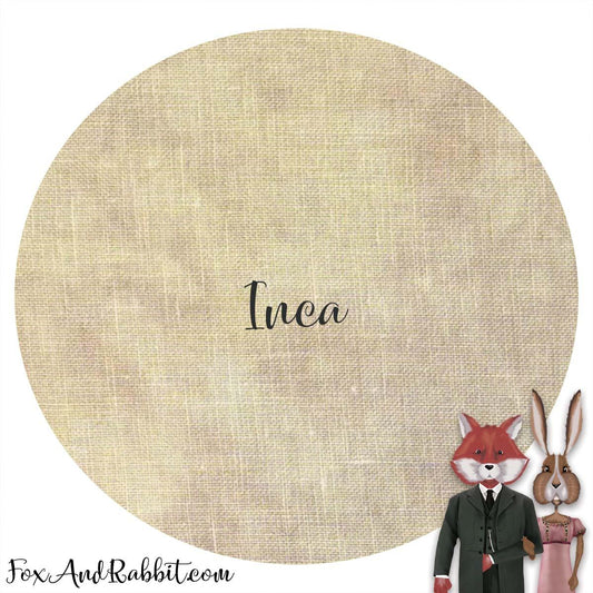Inca - 36 Hand Dyed Linen - Fox and Rabbit Designs