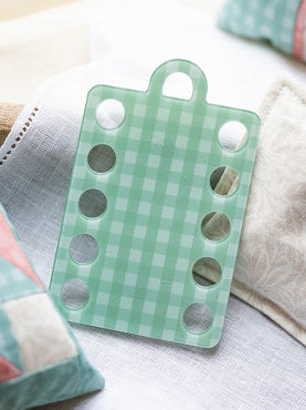 Blue Gingham Floss Organizer