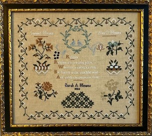 Sarah A. Hewes  1826, A Westtown Quaker School Sampler