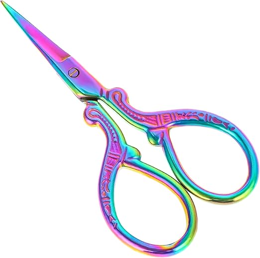 Rainbow Titanium Embroidery Scissors