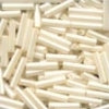 80123 Cream Medium Bugle Beads