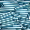 92054 Aqua Ice  Large Bugle Beads