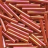 92055 Red Rainbow Large Bugle Beads