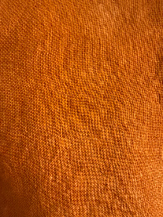 Harvest Pumpkin - 32 Linen - Fabrics by Stephanie