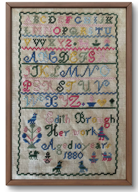 Edith Brough 1880 Sampler