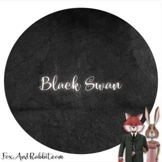 Black Swan - 32 Hand Dyed Linen - Fox and Rabbit Designs