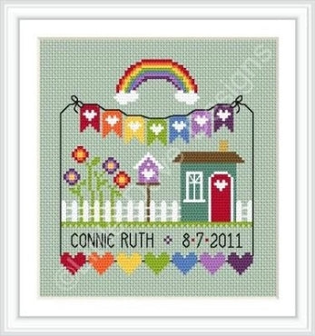Rainbow Birth Sampler