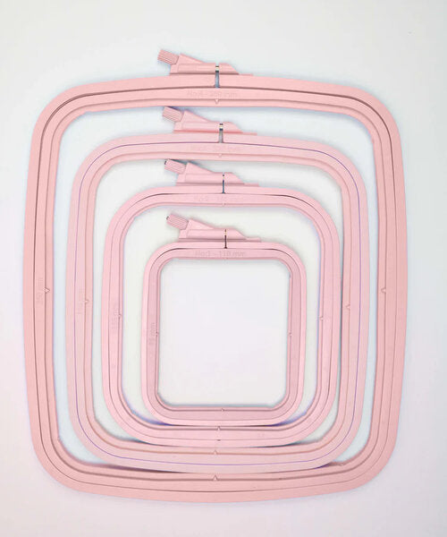 Nurge Square Plastic Hoop - Size 2: Pink 145mm x 165mm (5.7" x 6.5")