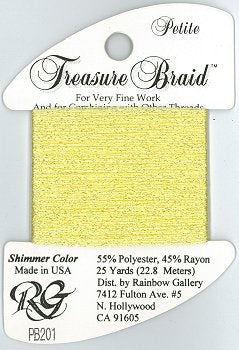 PB201 Yellow Pearl Treasure Braid Petite