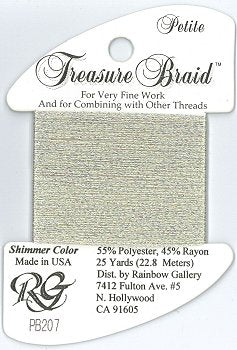 PB207 Ecru Shimmer Treasure Braid Petite