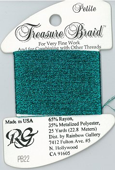 PB22 Dark Turquoise Treasure Braid Petite