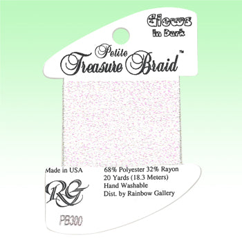 PB300 Glow In the Dark White Treasure Braid Petite