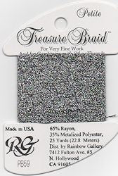 PB59 Black Silver Treasure Braid Petite