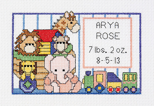 Noah"s Ark Birth Sampler