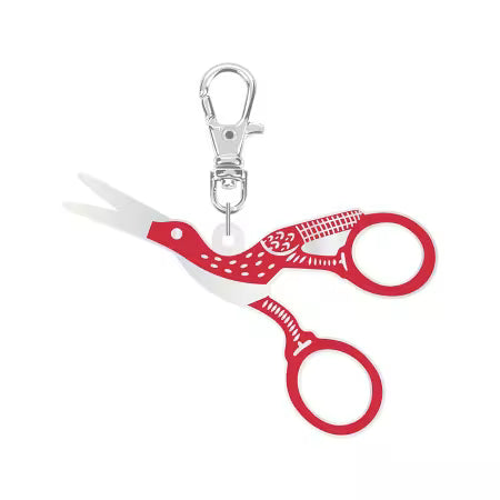 Enamel Happy Charm - Stork Scissors