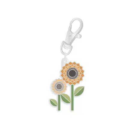 Autumn Enamel Happy Sunflower Charm