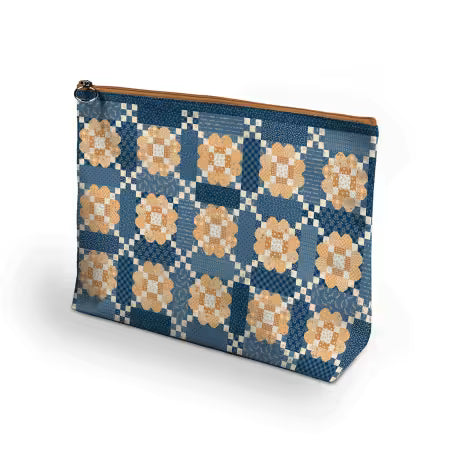 Denim and Daisy Vinyl Project Bag -Lori Holt