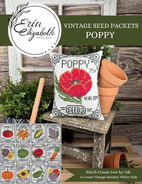 Vintage Seed Packets - Poppy
