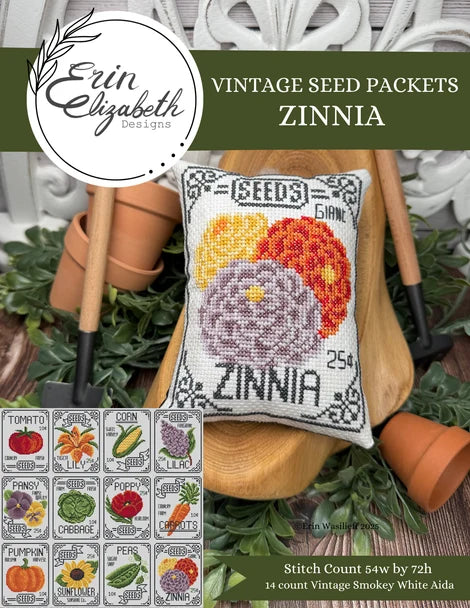 Vintage Seed Packets - Zinnia