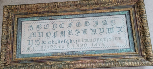 Sesquicentennial Alphabet in Blue 1874