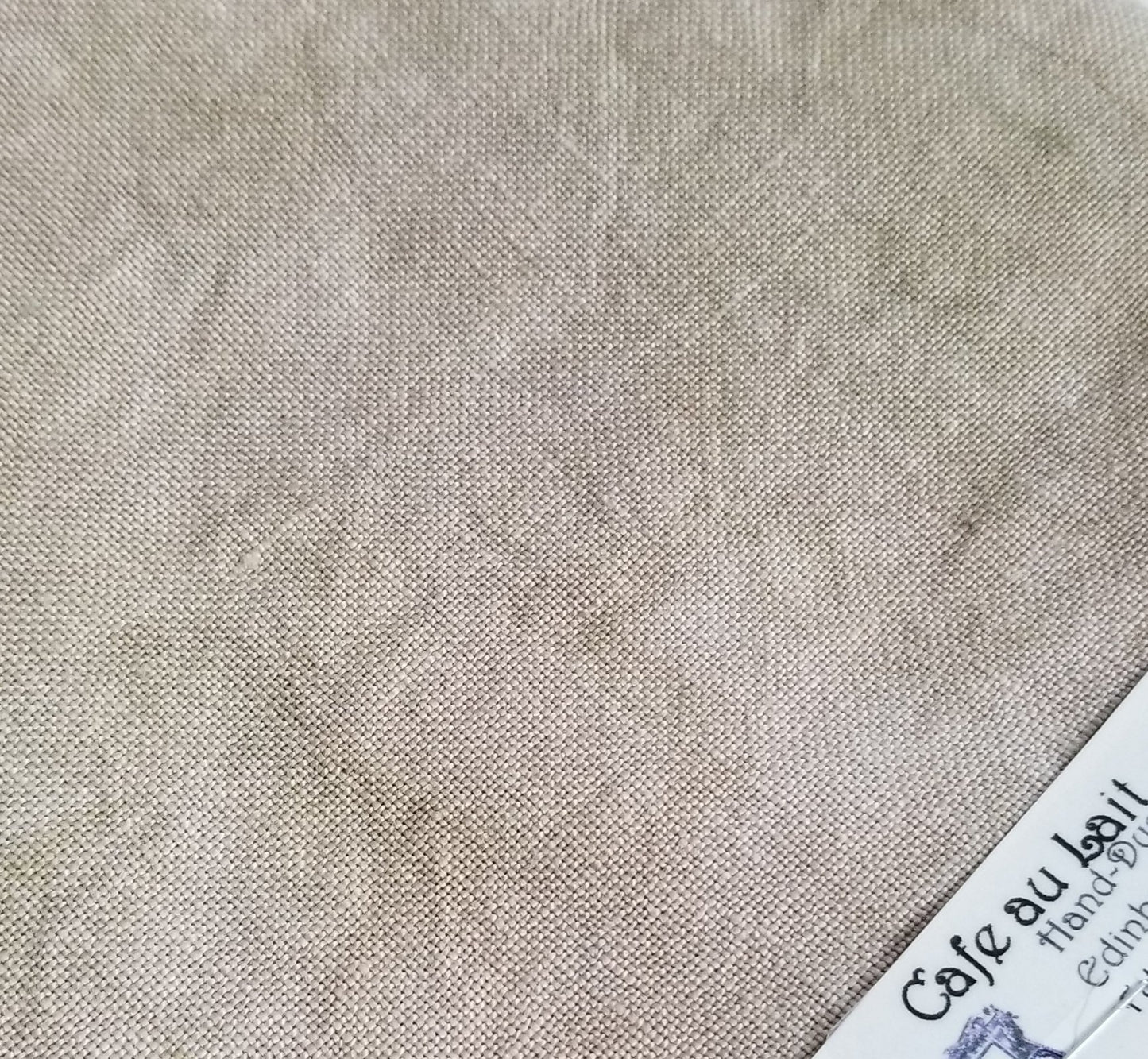  Café au Lait - 14 Hand Dyed Aida - Fiber on a Whim
