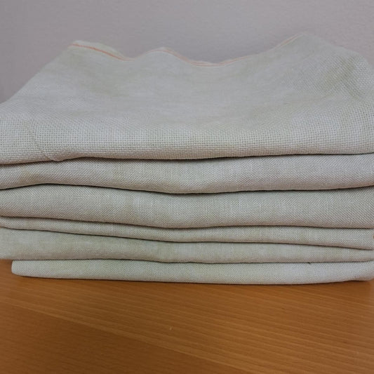  Dirty Snow  - 36 Hand Dyed Linen - Fiber on a Whim