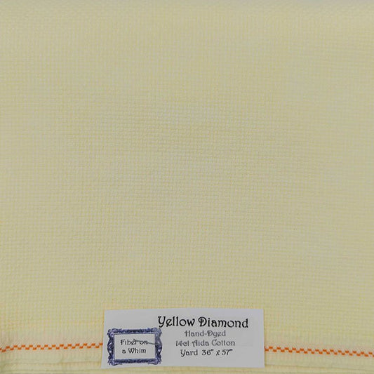 Yellow Diamond - 36 Hand Dyed Linen - Fiber on a Whim